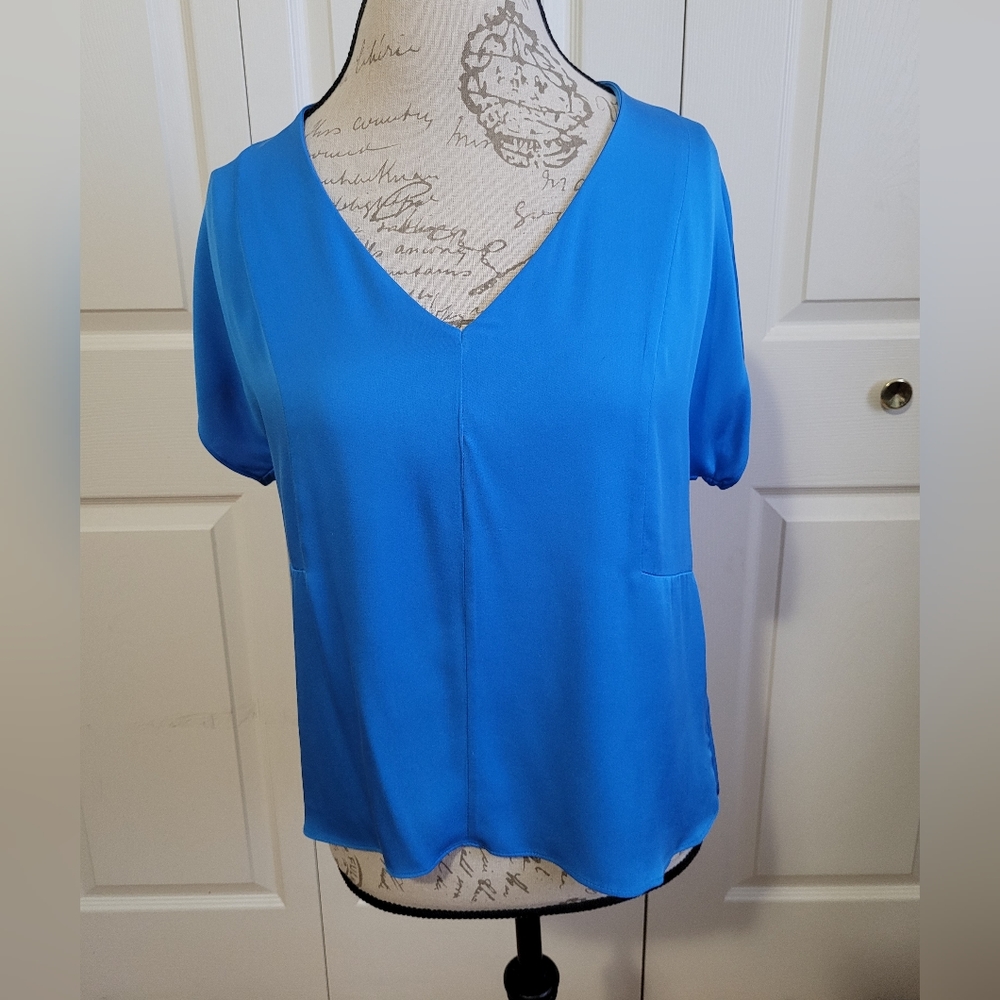 Blue Silk Milly Blouse